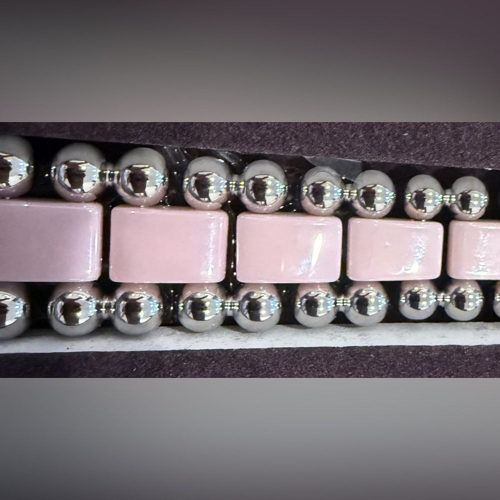 LAGOS Smart Caviar Bracelet For Your Apple Watch SS & Pink Ceramic. New in Box. - Picture 4 of 11